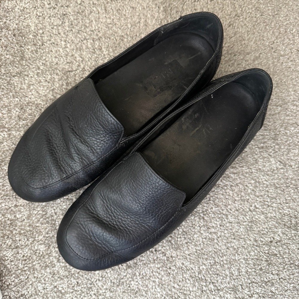Vionic Elora Black Pebbled Leather Loafers Orthotic Flats 7 Comfort Professional - Picture 2 of 8